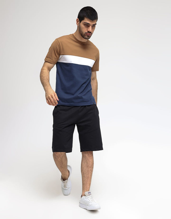 Cole Short Pants Big Knit Solid Rib Stripe