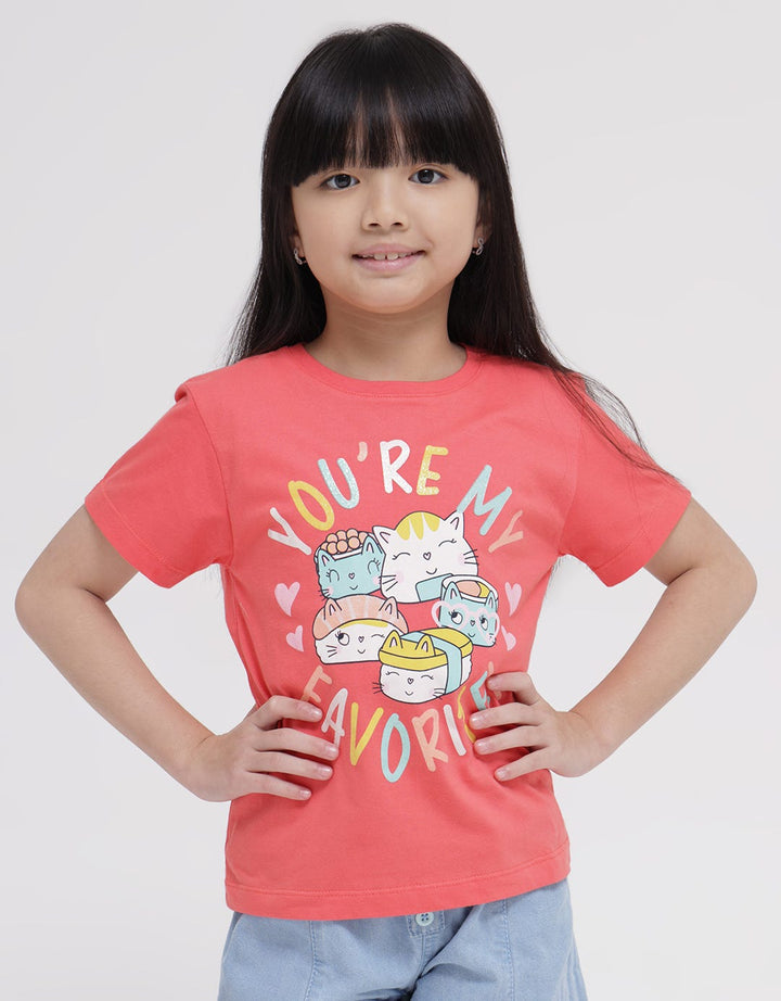 Little M Short Sleeve T-Shirt Print Food