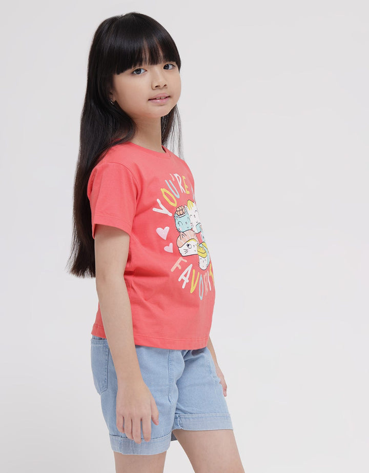 Little M Short Sleeve T-Shirt Print Food