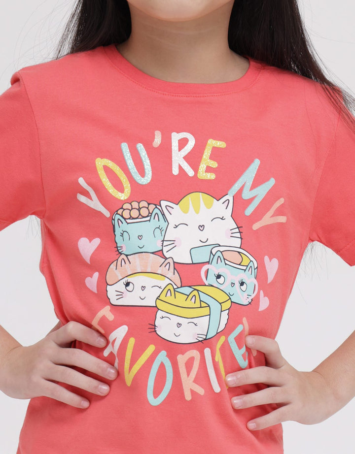 Little M Short Sleeve T-Shirt Print Food