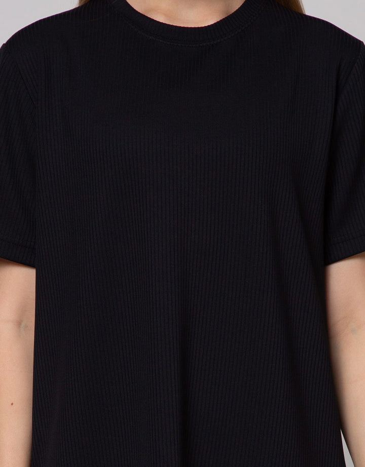 Details Midi Dress Knit With Short Sleeves And Loose Fit