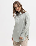 Details Long Sleeve Shirt With Stripe Print