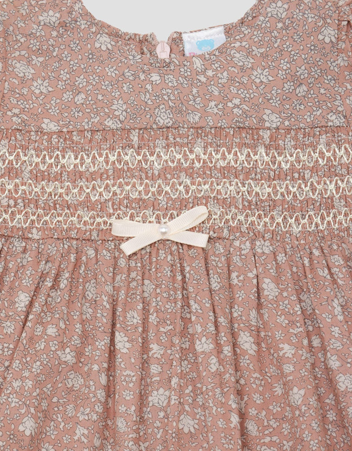 Pipiniko Woven Smock Midi Dress for Girls