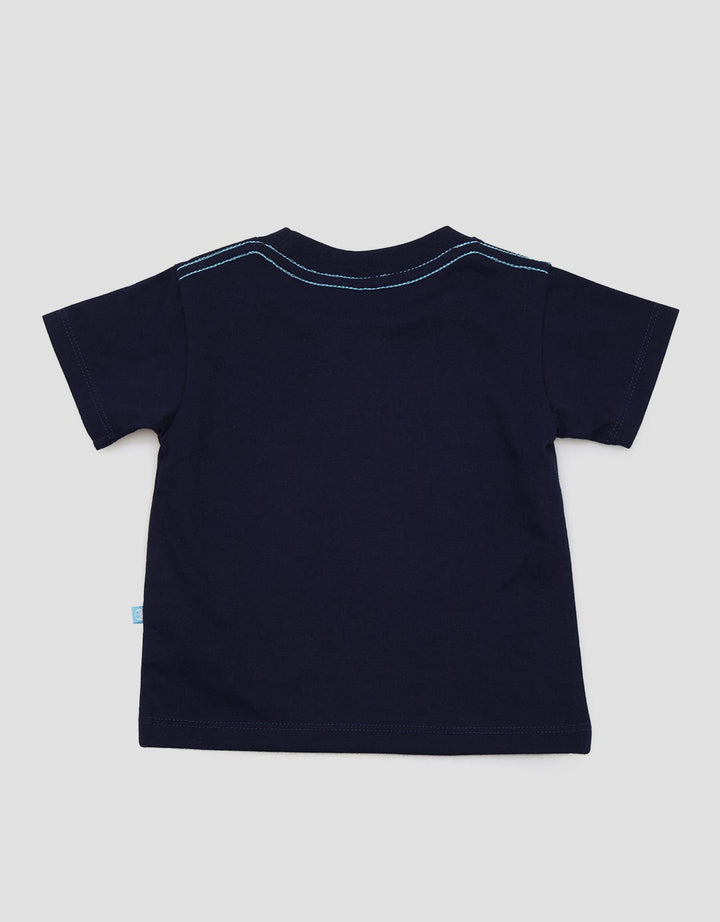 Pipiniko Shark Patch Kaos Anak Laki-laki