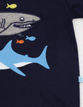 Pipiniko Shark Patch Kaos Anak Laki-laki