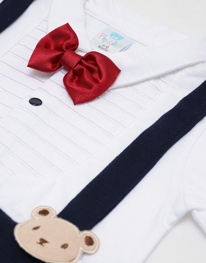 Pipiniko Formal Bear Romper Anak Bayi