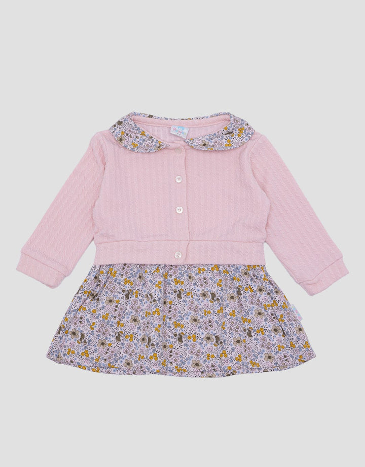 Pipiniko Textured Cardi Midi Dress Anak Perempuan