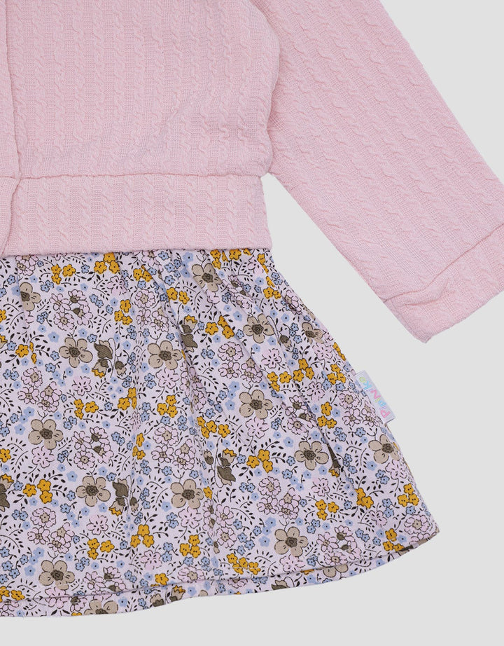 Pipiniko Textured Cardi Midi Dress Anak Perempuan