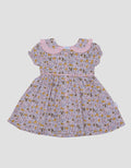 Pipiniko Midi Dress Woven Ruffle Colar Anak Perempuan