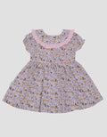 Pipiniko Midi Dress Woven Ruffle Colar Anak Perempuan