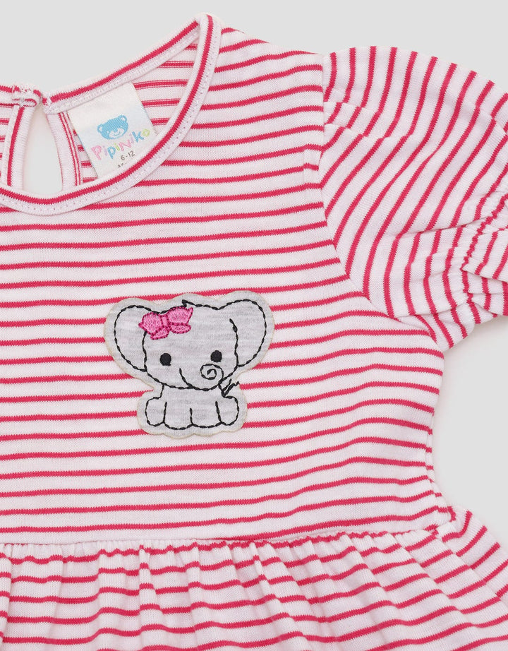 Pipiniko Salur Elephant Midi Dress for Girls