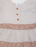 Pipiniko Short Sleeve Midi Dress Woven Combi 2 Patterns