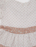 Pipiniko Short Sleeve Midi Dress Woven Combi 2 Patterns