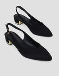 Connexion Pointed Slingback Shoes With Buckle