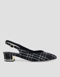Connexion Pointed Slingback Shoes With Buckle