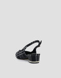 Connexion Pointed Slingback Shoes With Buckle