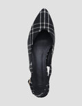Connexion Pointed Slingback Shoes With Buckle