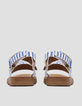 Little M Ribbon Stripe Ankle Strap Sandals for Girls
