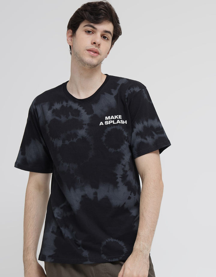 T Zone Short Sleeve T-Shirt Brush Pattern 1