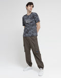 T Zone Short Sleeve T-Shirt Brush Pattern 2