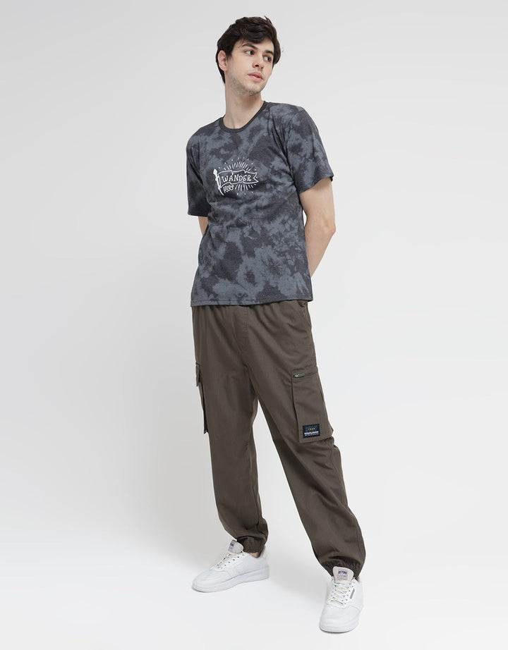 T Zone Short Sleeve T-Shirt Brush Pattern 2