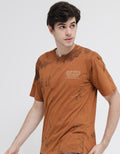 T Zone Short Sleeve T-Shirt Print Theme Brush Pattern