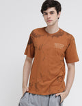 T Zone Short Sleeve T-Shirt Print Theme Brush Pattern