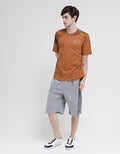 T Zone Short Sleeve T-Shirt Print Theme Brush Pattern