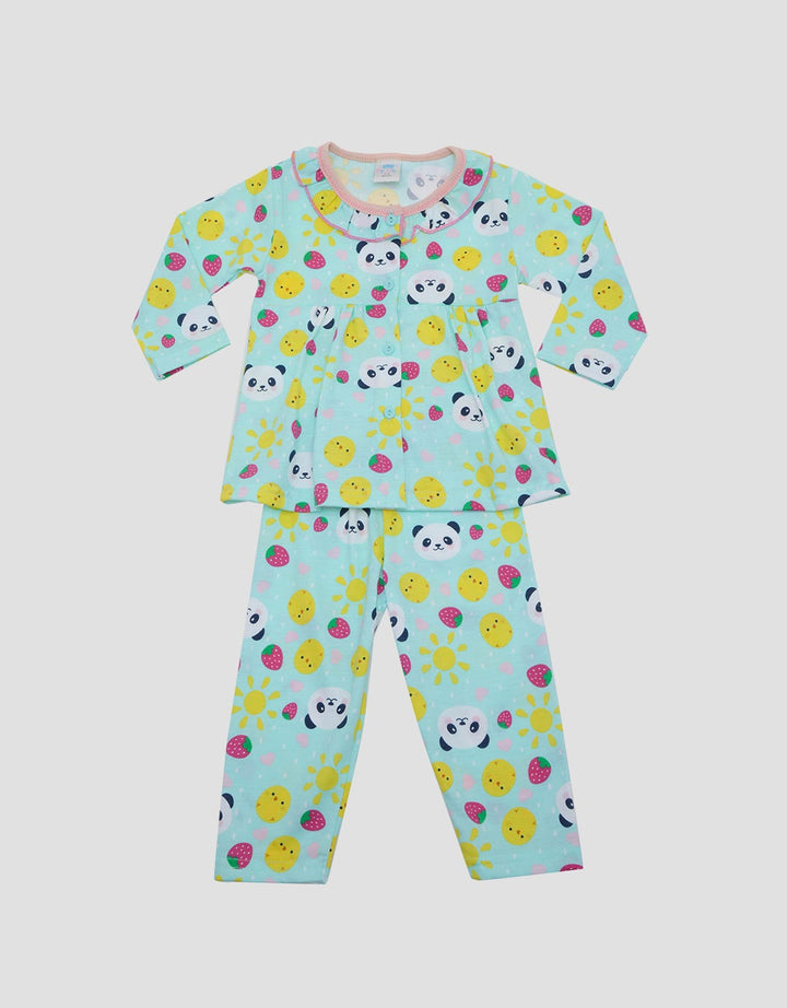 Pipiniko Pyjama Girls Full Print Panda Strawberry 5