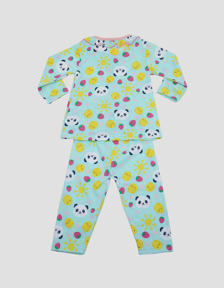 Pipiniko Pyjama Girls Full Print Panda Strawberry 5