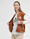 Nevada Varsity Solid Jaket Wanita