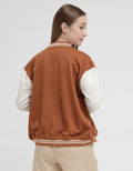 Nevada Varsity Solid Jaket Wanita