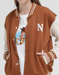 Nevada Varsity Solid Jaket Wanita
