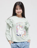 Aero Long Sleeve T-Shirt Unicorn Print Geber Shoulders