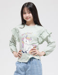 Aero Long Sleeve T-Shirt Unicorn Print Geber Shoulders