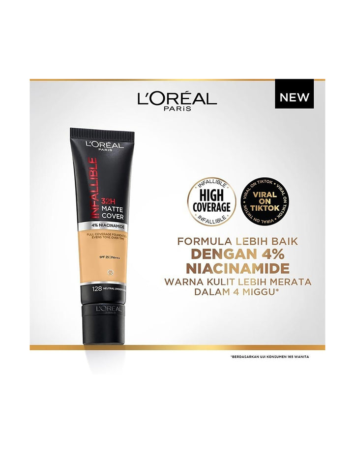 L’Oreal Paris Infallible 32 Hr Matte Cover Liquid Foundation 128