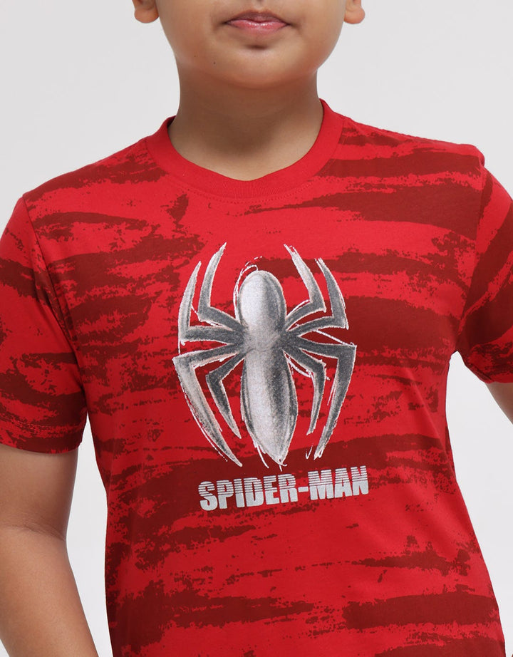Marvel Short Sleeve T-Shirt Print Spiderman Tie Dye