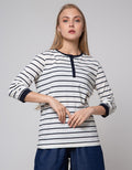 St. Yves 3/4 T-Shirt Sleeve Henly Stripe