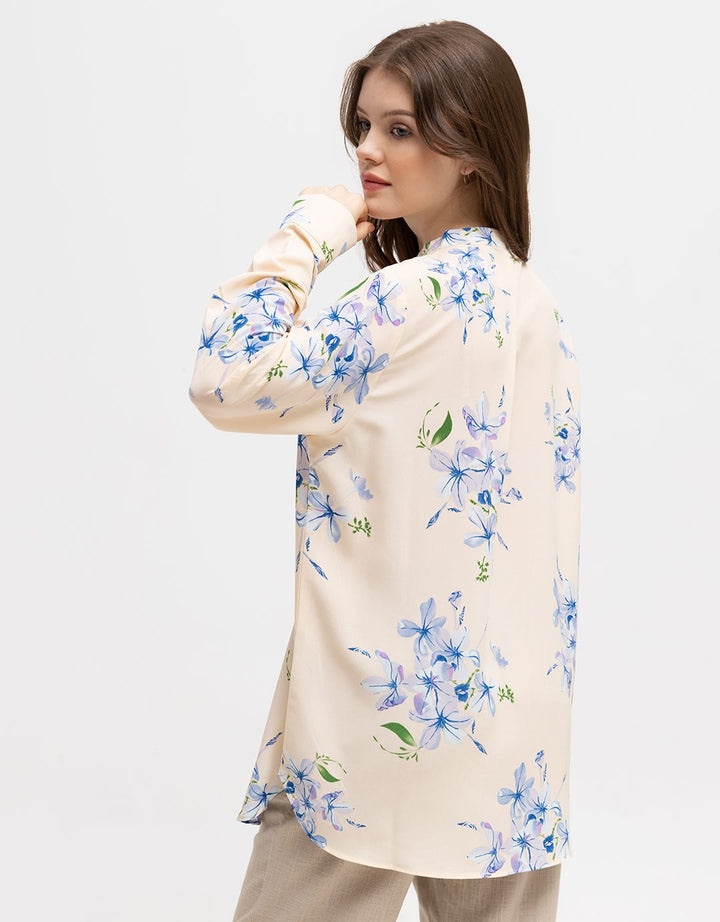 St. Yves Long Sleeve Blouse Printed Tunic