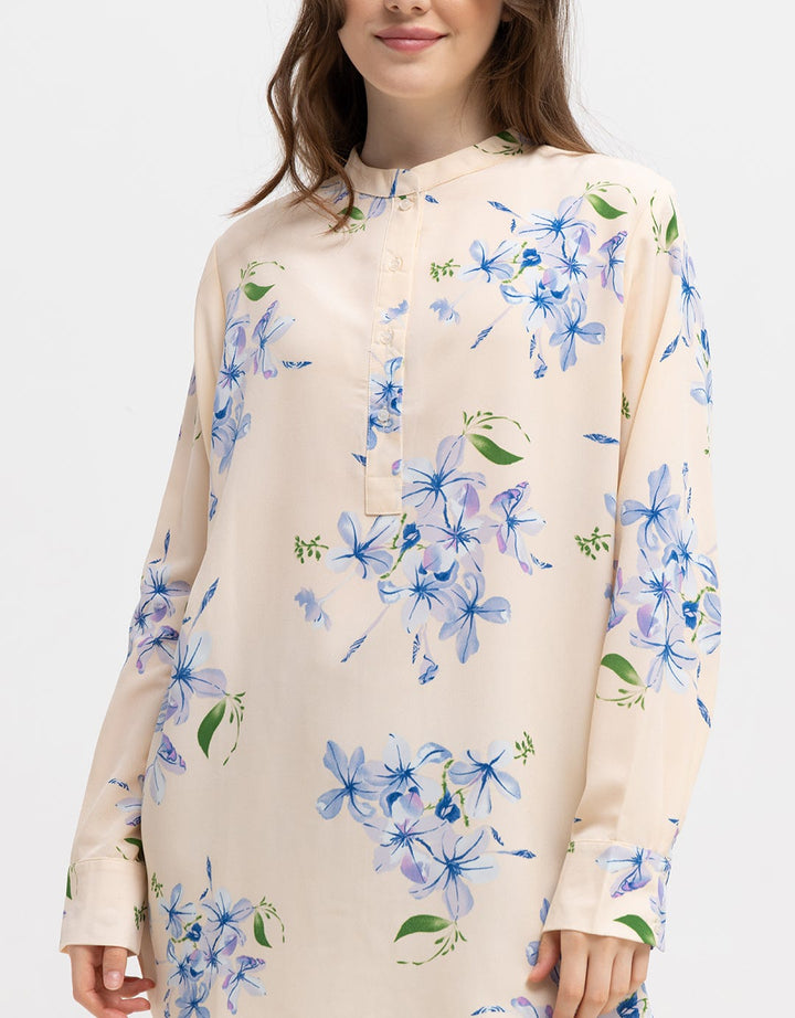 St. Yves Long Sleeve Blouse Printed Tunic