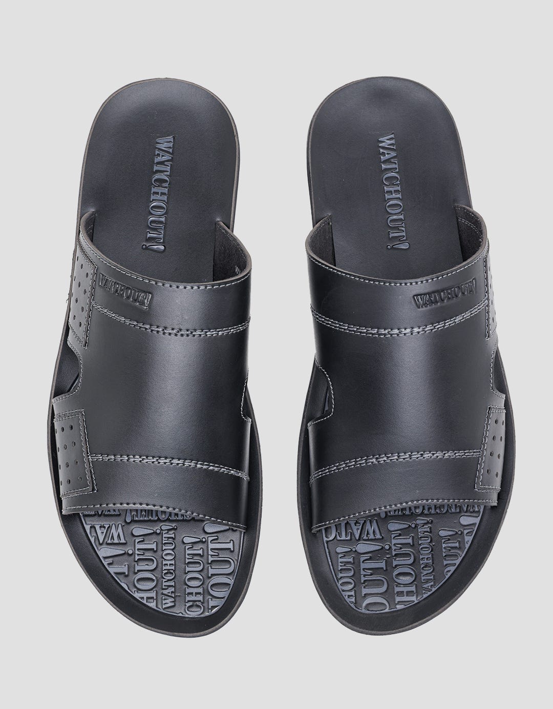 Watchout Stitches Texture Men's Slide Sandals