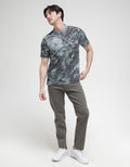 Watchout Casual Abstract Print Kaos Pria