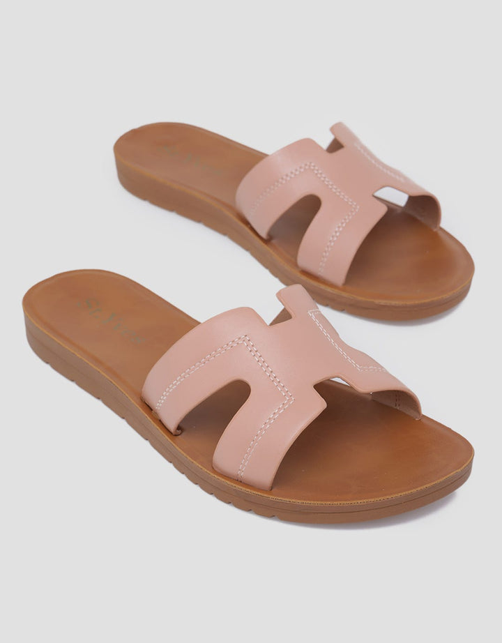 St. Yves Slip On Women Strap With Stitching Accent