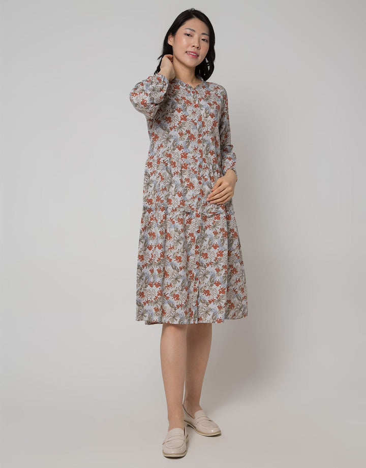 Triset Ladies Dress Long Sleeve Motif Print