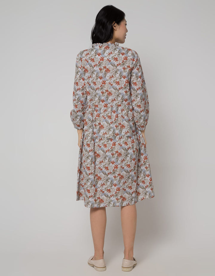 Triset Ladies Dress Long Sleeve Motif Print