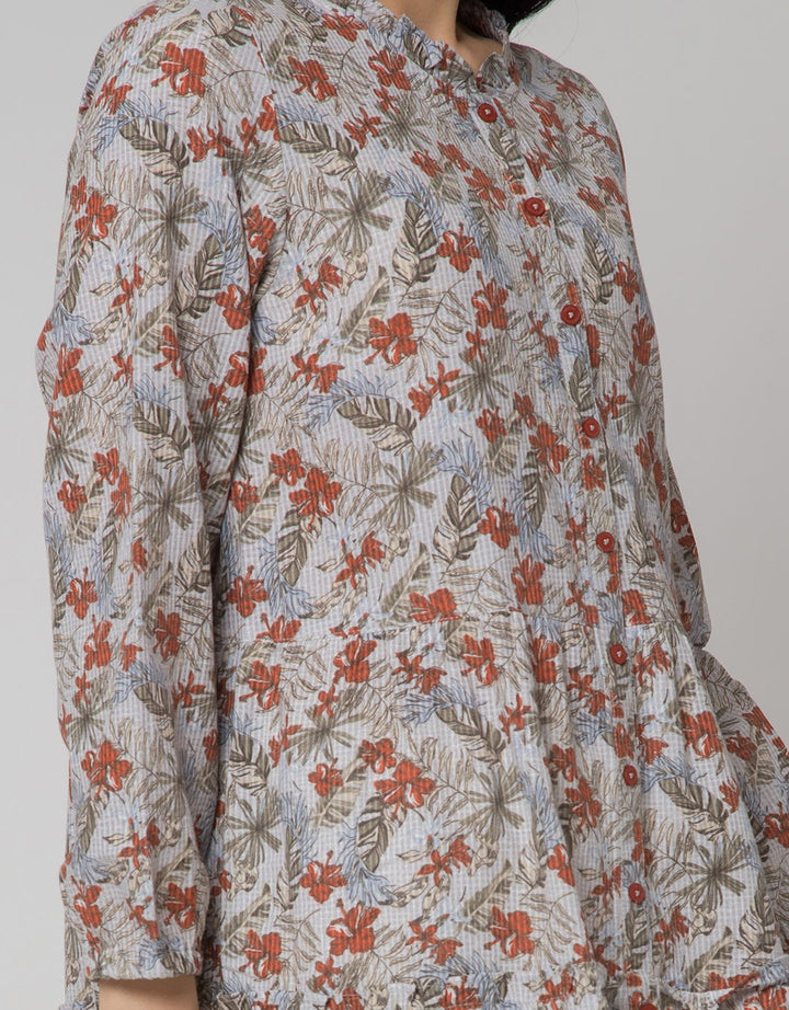 Triset Ladies Dress Long Sleeve Motif Print