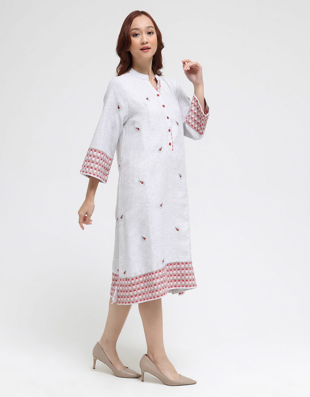 Triset Ladies Half Button Dress