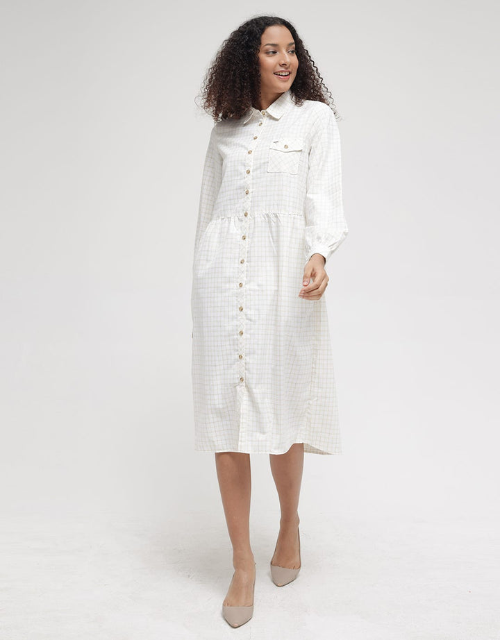 Triset Classic Shirt Dress Midi Wanita