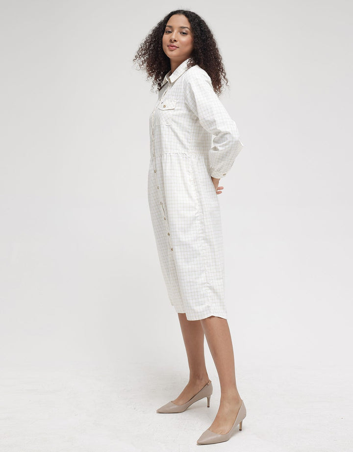 Triset Classic Shirt Dress Midi Wanita