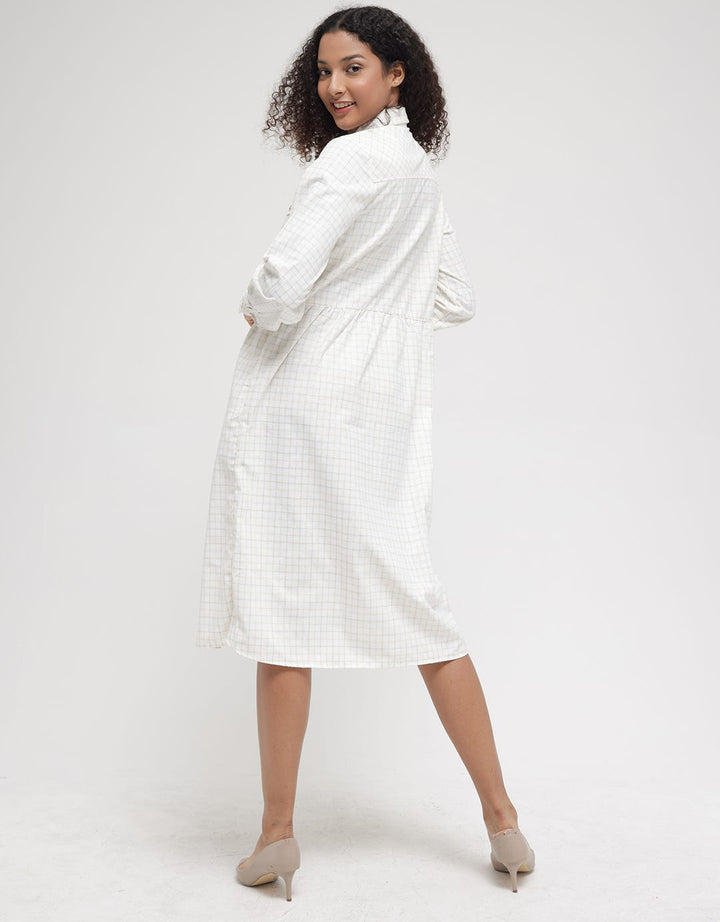 Triset Classic Shirt Dress Midi Wanita